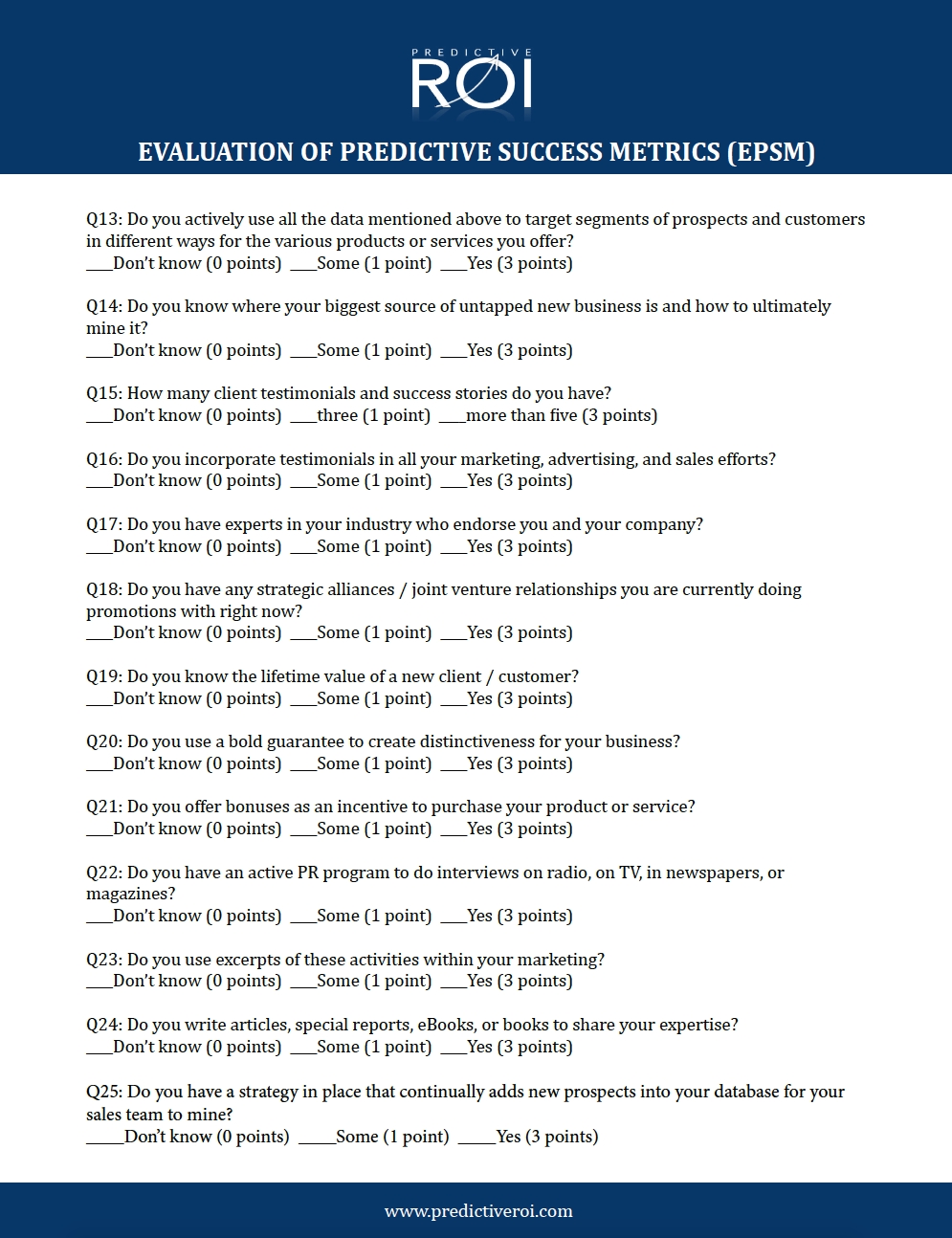 Business Assessment Questions | Systems you must put in your business