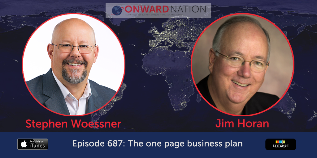 The one page business plan, with Jim Horan