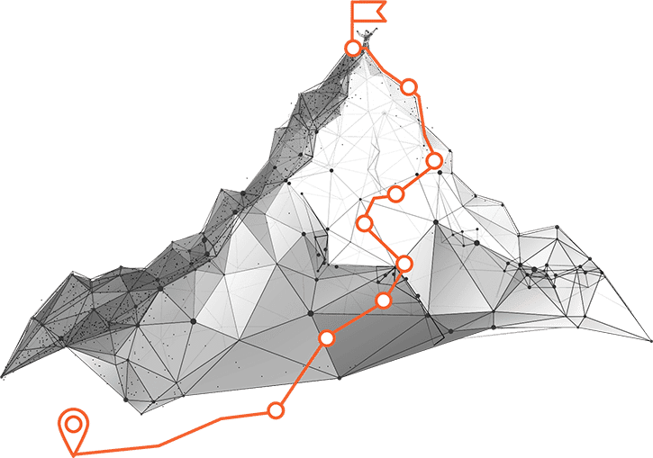 mountain with path to top